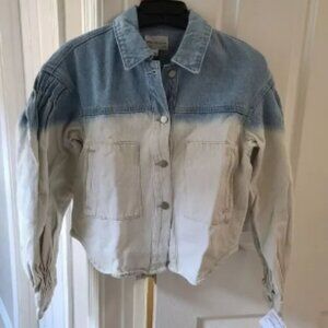 Avec Les Filles Dip Dye Jean Shacket